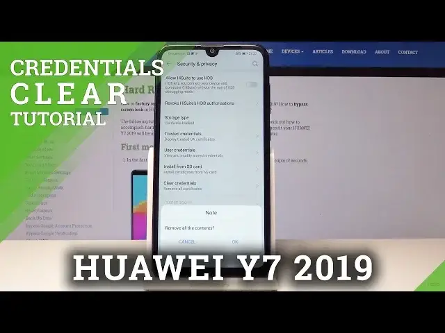 'Video thumbnail for How to Clear Credentials in Huawei Y7 2019 - Erase Certificates'