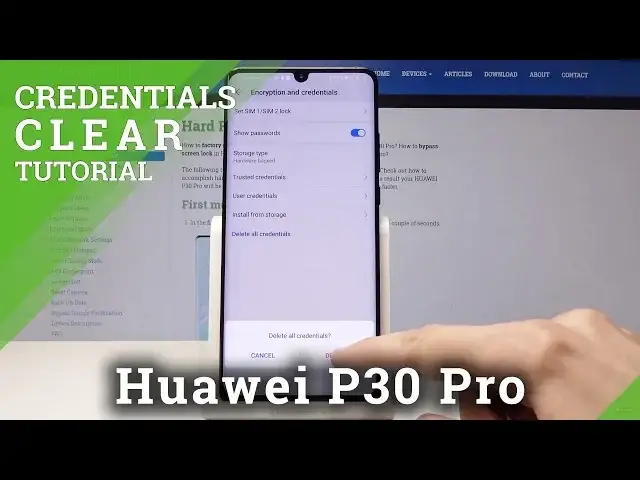 'Video thumbnail for How to Clear Credentials in HUAWEI P30 Pro - Erase Certificates'