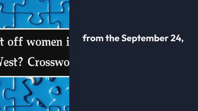 Video thumbnail for Just cut off women in the North West? (3,4) Crossword Clue Answers on September 24, 2024