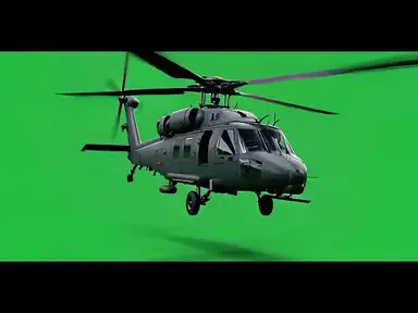 'Video thumbnail for Black Hawk UH 60 Helicopter Hovering on Green Screen'