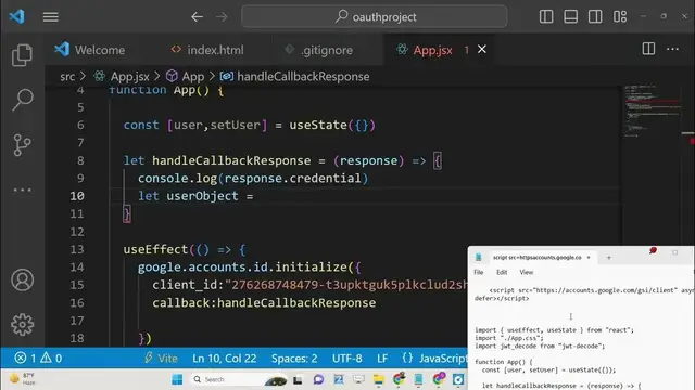 Video thumbnail for React.js Project to Build Google Identity Services OAuth2 JWT Login & Logout System in Browser
