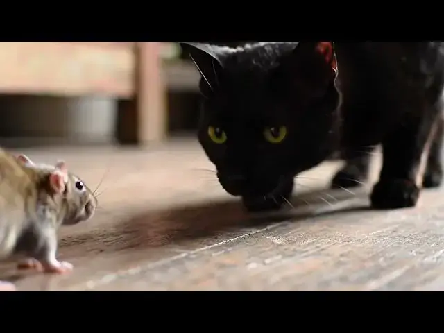 'Video thumbnail for Rat chasing cat'
