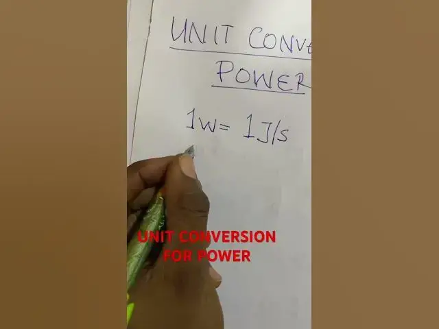 Video thumbnail for Unit Conversion for Power #science #engineering #power #unitofpower
