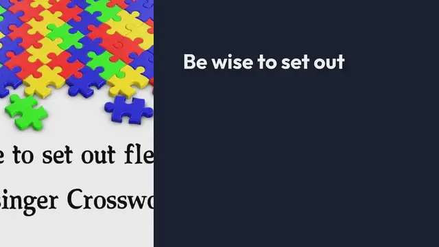 Video thumbnail for Be wise to set out flexibly for late singer Crossword Clue Puzzle Answer from September 24, 2024