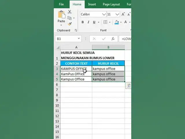 'Video thumbnail for CARA MENGUBAH HURUF JADI HURUF KECIL DI EXCEL'