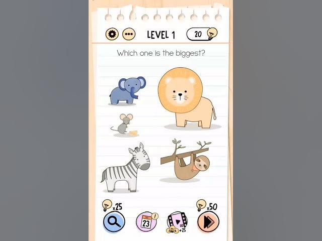 Video thumbnail for brain test level 1completed #gaming #braintest game # level 1