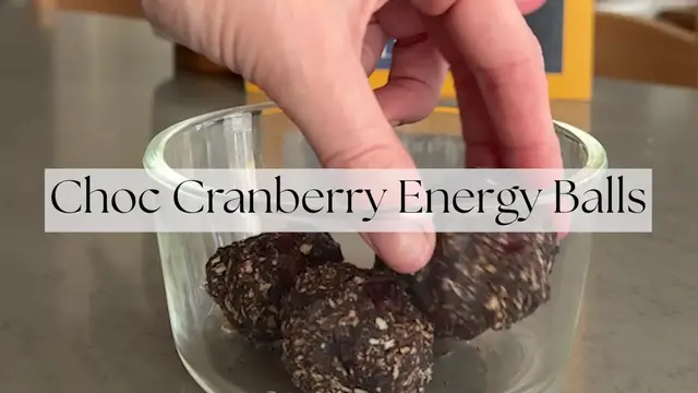Video thumbnail for Choc Cranberry Energy Balls
