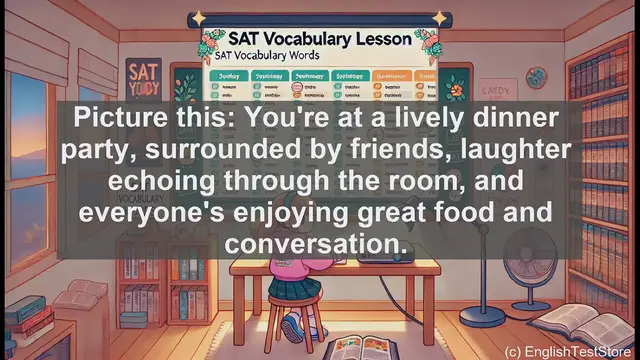 Video thumbnail for 5000 Must Know SAT Vocabulary - Convivial: The Perfect Word for Festive Gatherings
