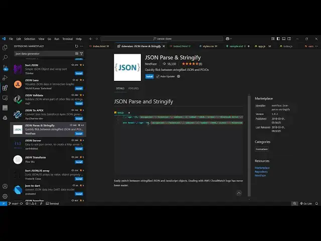 Video thumbnail for Master JSON Instantly in VS Code — Uglify, Beautify, Escape & Unescape in One Click!