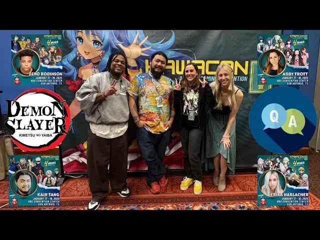 Video thumbnail for Demon Slayer Voice Cast Discuss Shinobu, Nezuko, Genya, and Sanemi | Kawacon 2025