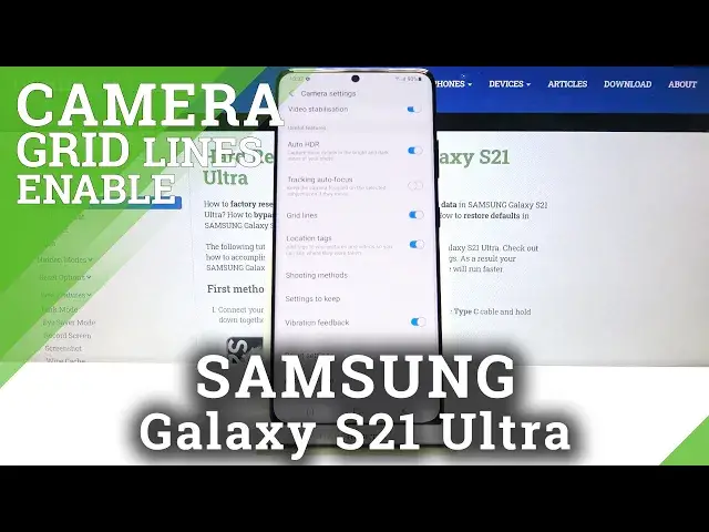 Video thumbnail for How to Use Camera Grid Lines on SAMSUNG Galaxy S21 Ultra – Use Orientation Lines