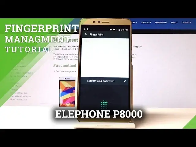 Video thumbnail for Elephone P8000 Add Fingerprint / How to Set Up Screen Lock