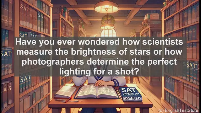 Video thumbnail for 5000 Must Know SAT Vocabulary - Photometry: The Science of Measuring Light