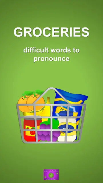 'Video thumbnail for Groceries - Difficult words to pronounce'