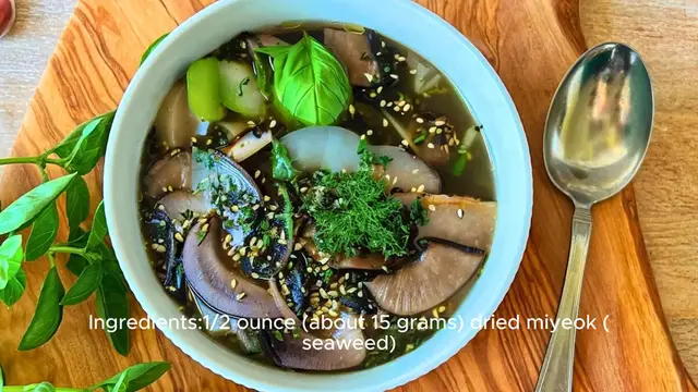 Video thumbnail for Miyeokguk (Korean Seaweed Soup) Recipe