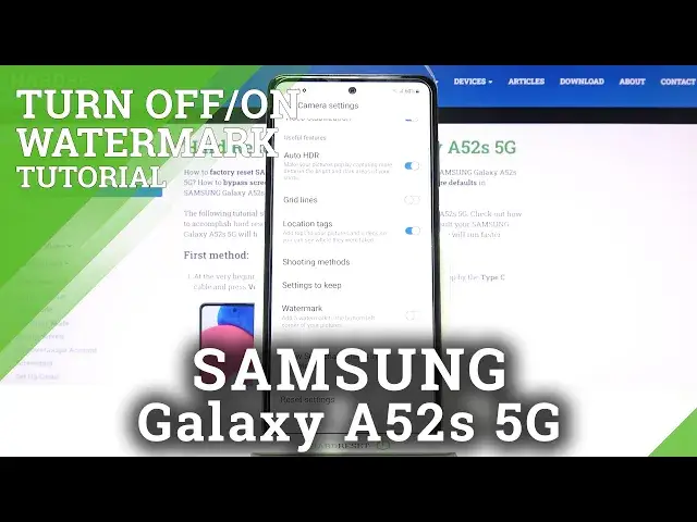 'Video thumbnail for Manage Watermark in Camera Settings - SAMSUNG Galaxy A52s 5G'