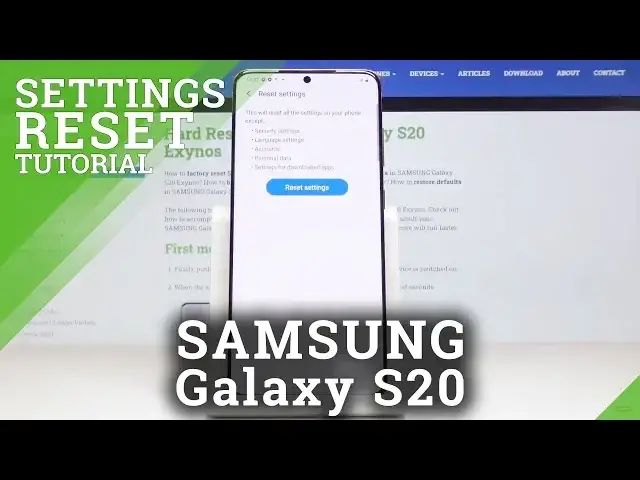 'Video thumbnail for How to Reset Settings in Samsung Galaxy S20 – Restore Default Configuration'