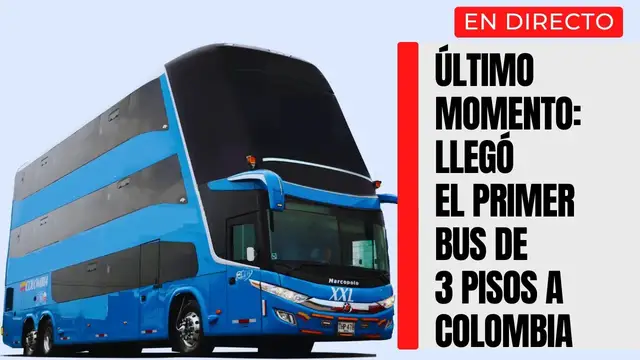 Video thumbnail for ÚLTIMO MOMENTO: Acaba de llegar el PRIMER BUS DE 3 PISOS A COLOMBIA!
