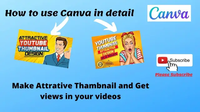 Video thumbnail for How to use CANVA in detail || how to make attritive thumbnail for YouTube videos ||