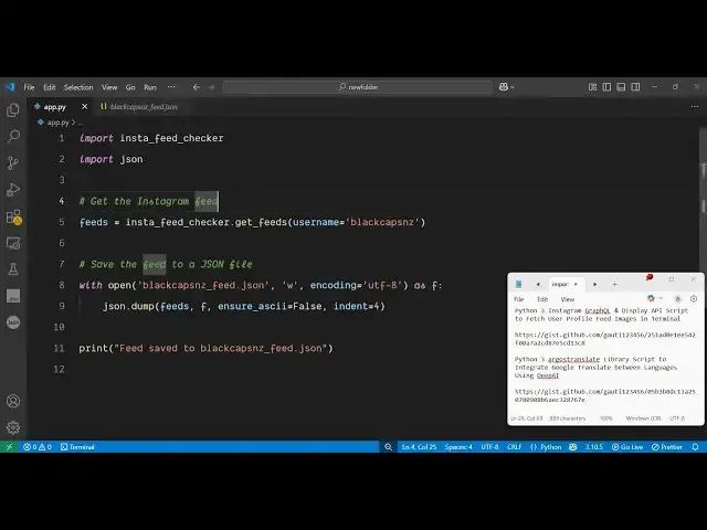 Video thumbnail for Python 3 Instagram GraphQL & Display API Script to Fetch User Profile Feed Images in Terminal