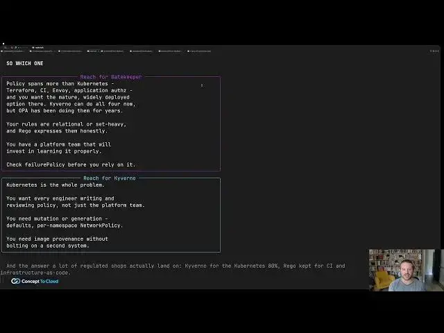 Video thumbnail for Policy as Code for Regulated Teams: OPA & Kyverno