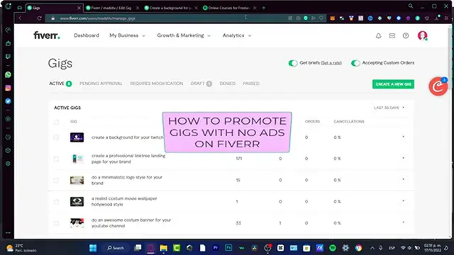 'Video thumbnail for How To Promote Fiverr Gigs Without Ads (2024)  Promotion Strategies For Beginners'
