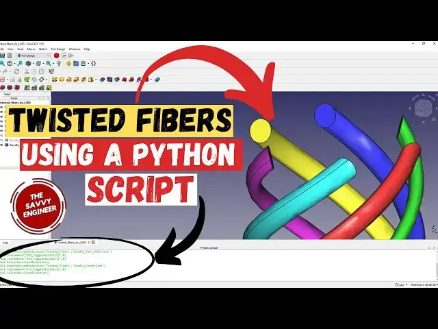 'Video thumbnail for FreeCAD | Editable Twisted Fibers using a Python Script'