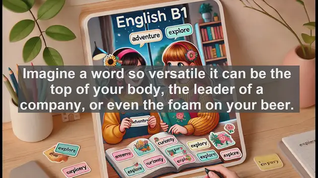 Video thumbnail for 2500 Must Know CEFR B1 Vocabulary - The Many Meanings of 'Head': From Anatomy to Leadership