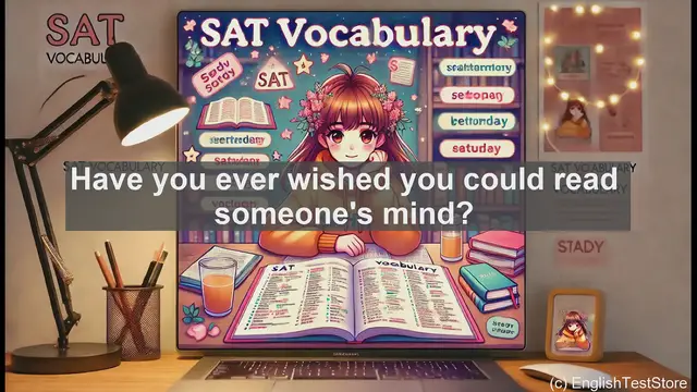 Video thumbnail for 5000 Must Know SAT Vocabulary - Telepathy: Understanding Mind-to-Mind Communication