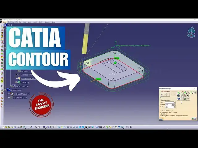 'Video thumbnail for CATIA Contour Machining Operation Tutorial for Beginners (2025)'