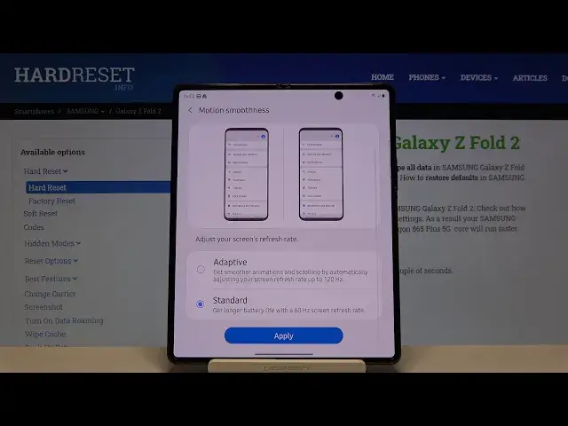 'Video thumbnail for How to Change Screen Refresh Rate in Samsung Galaxy Z Fold 2'