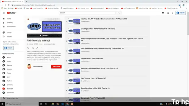 Video thumbnail for fgetc(), & fgets() in PHP in Hindi _ PHP Tutorial #36