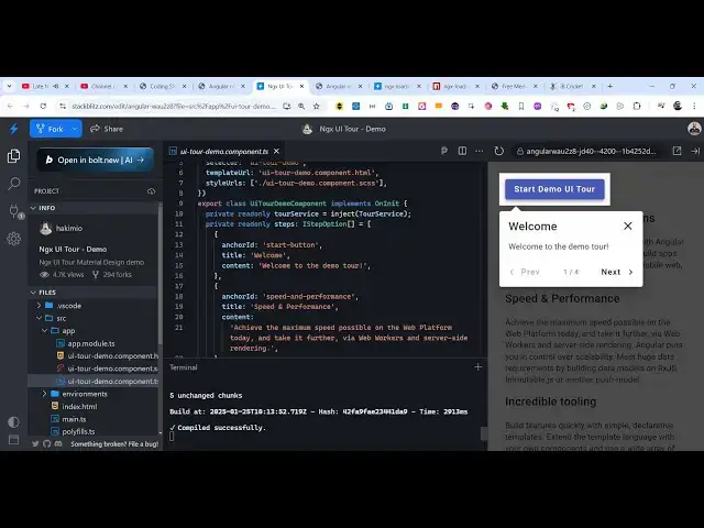 Video thumbnail for Angular ngx-ui-tour-md-menu Tutorial to Build Interactive Guided Tour Animation For Apps in Browser