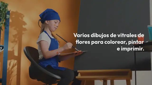 Video thumbnail for Dibujos de vitrales de flores para colorear