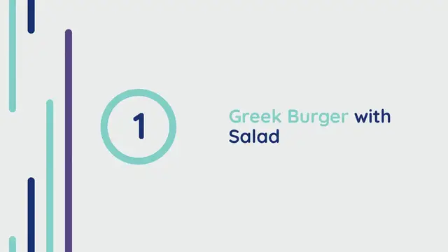 Video thumbnail for Greek burger with salad and tzatziki