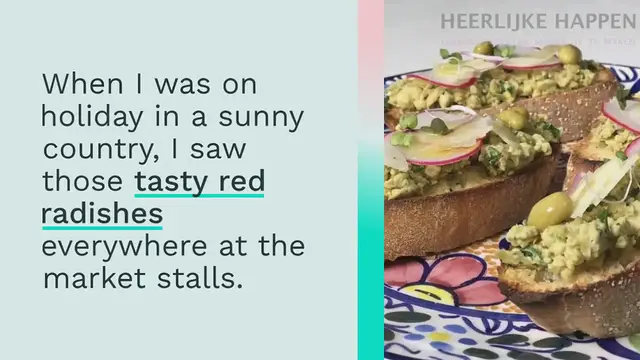 Video thumbnail for Edamame bruschetta with radish