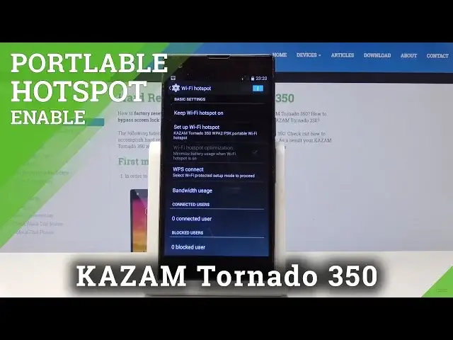 'Video thumbnail for How to Enable Portable Hotspot in KAZAM Tornado 350 - Internet Sharing'