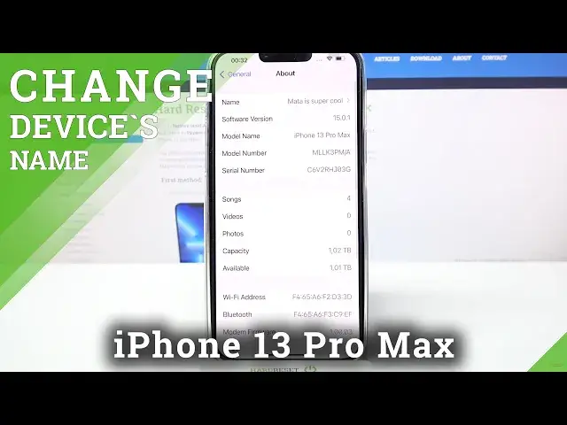'Video thumbnail for How to Change Device Name on iPhone 13 Pro Max - Rename Apple Device'