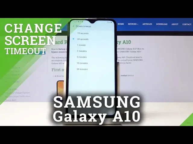 'Video thumbnail for How to Change Screen Timeout in SAMSUNG Galaxy A10 - Change Sleep Time'