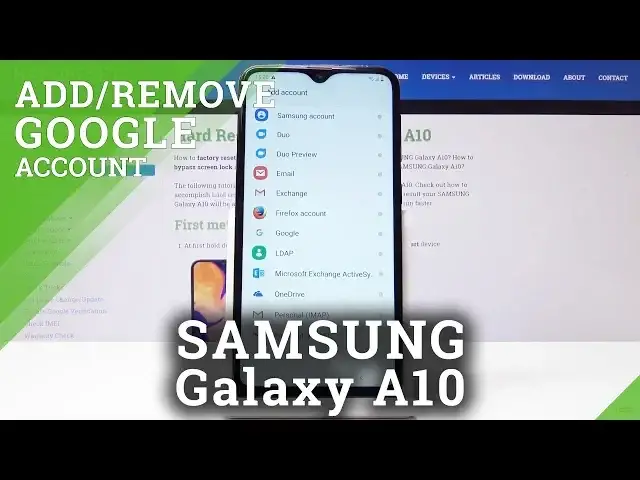'Video thumbnail for How to Delete Google User in SAMSUNG Galaxy A10 - Add & Remove Google Account'