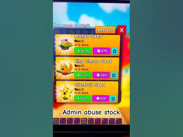 Video thumbnail for 🔴LIVE STOCK NEW ADMIN ABUSE PLANTS VS BRAINROTS #roblox #plantsvsbrainrots #growagarden