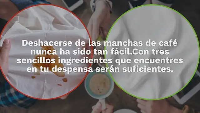 Video thumbnail for Manchas de café en la ropa, quitarlas es muy sencillo: bastan 3 ingredientes de cocina