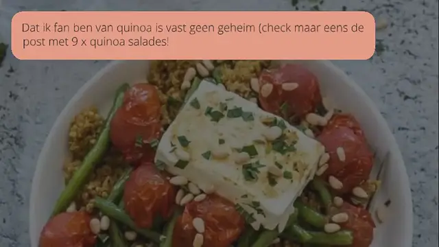 Video thumbnail for Ras el hanout quinoa met feta uit de oven