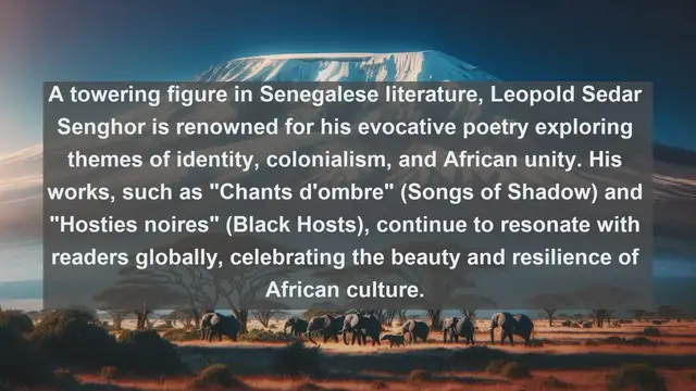 Video thumbnail for Discovering Literary Gems: Top 10 Famous Writers in Senegal