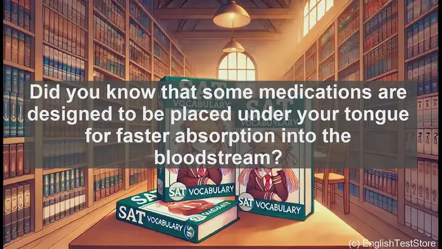 Video thumbnail for 5000 Must Know SAT Vocabulary - Sublingual: The Under-the-Tongue SAT Vocabulary Word