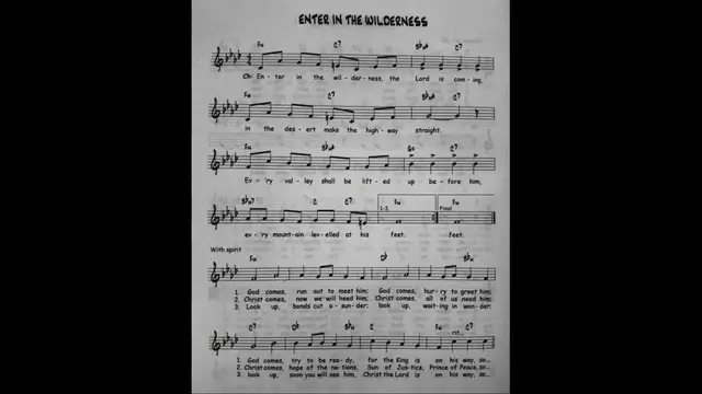 Video thumbnail for Enter In The Wilderness - Catholic Mass Song Sheet Music
