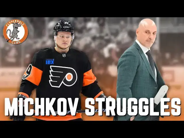 'Video thumbnail for Matvei Michkov Struggles Early | Flyperbole Clips'