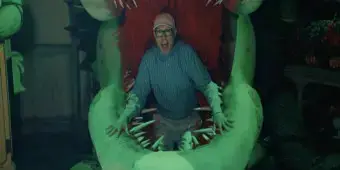Video thumbnail for Video: Man Vs. Plant- Watch Richard Ridge Get Eaten by Audrey II at LITTLE SHOP OF HORRORS
