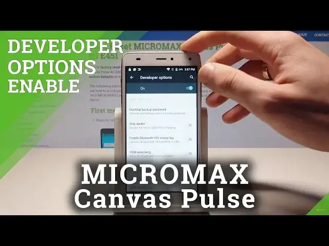 'Video thumbnail for How to Activate Developer Options in MICROMAX Canvas Pulse - Unlock OEM / USB Debugging'