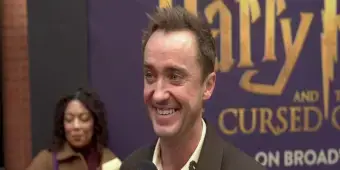 Video thumbnail for Video: Tom Felton HARRY POTTER AND THE CURSED CHILD Red Carpet
